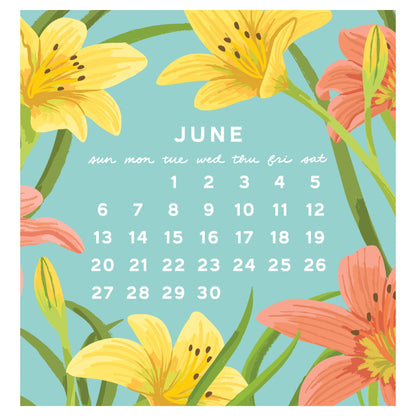 Smudge Ink - 2027 Flower Power Mini Calendar