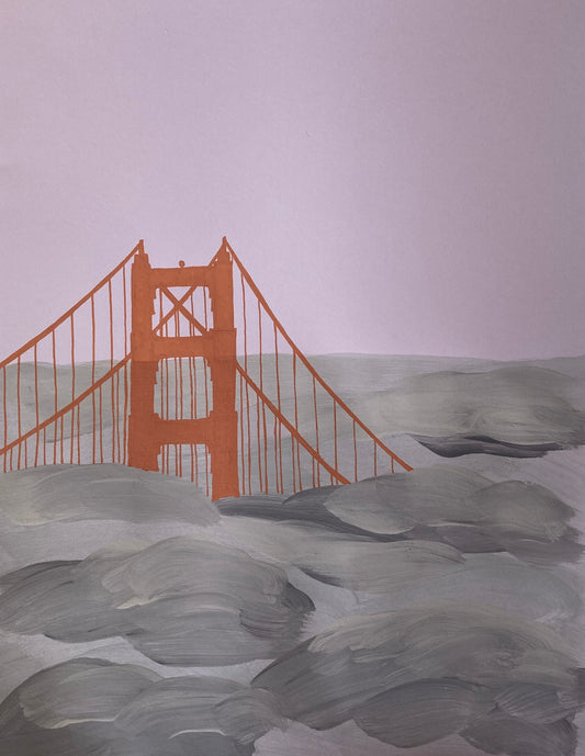 Bridget Watson Payne - GGB Foggy Postcard