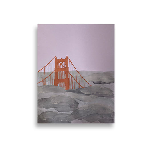 Bridget Watson Payne - GGB Foggy Postcard