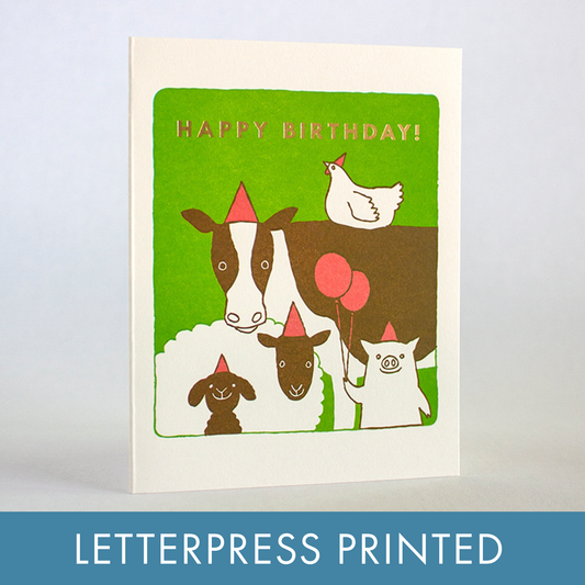 Fugu Fugu - Farm Birthday Letterpress Greeting Card