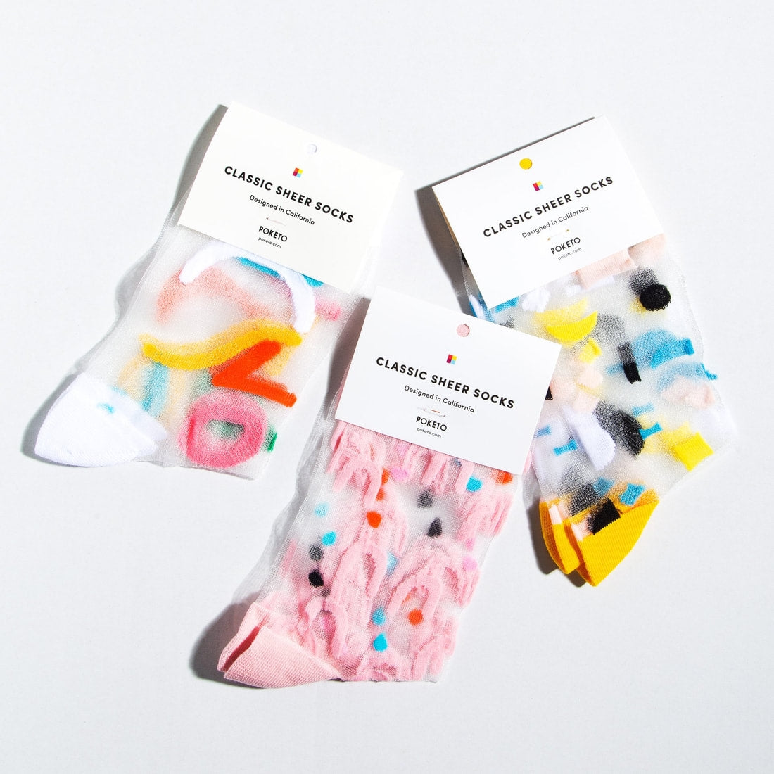 Poketo - Sheer Socks Outline - One size