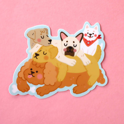 Yay! It's Vica - Puppy Pile Sticker