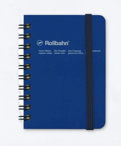 Rollbahn Spiral Notebook - Mini Memo - Blue-Grid