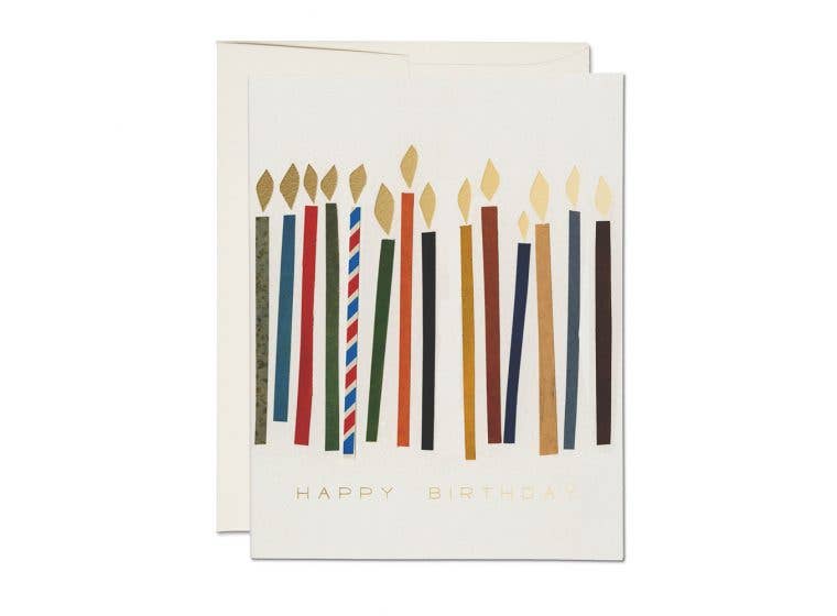 Red Cap Cards - Candles birthday greeting card