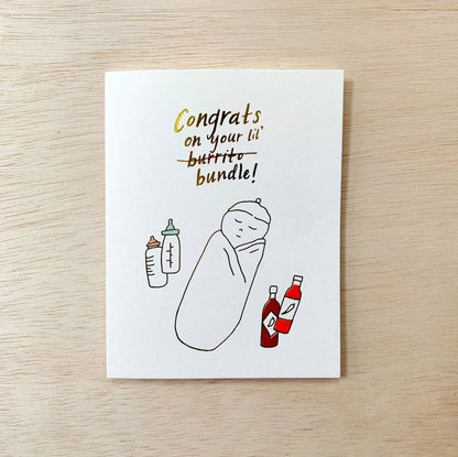 Odd Daughter - Burrito Bundle - New Baby Card