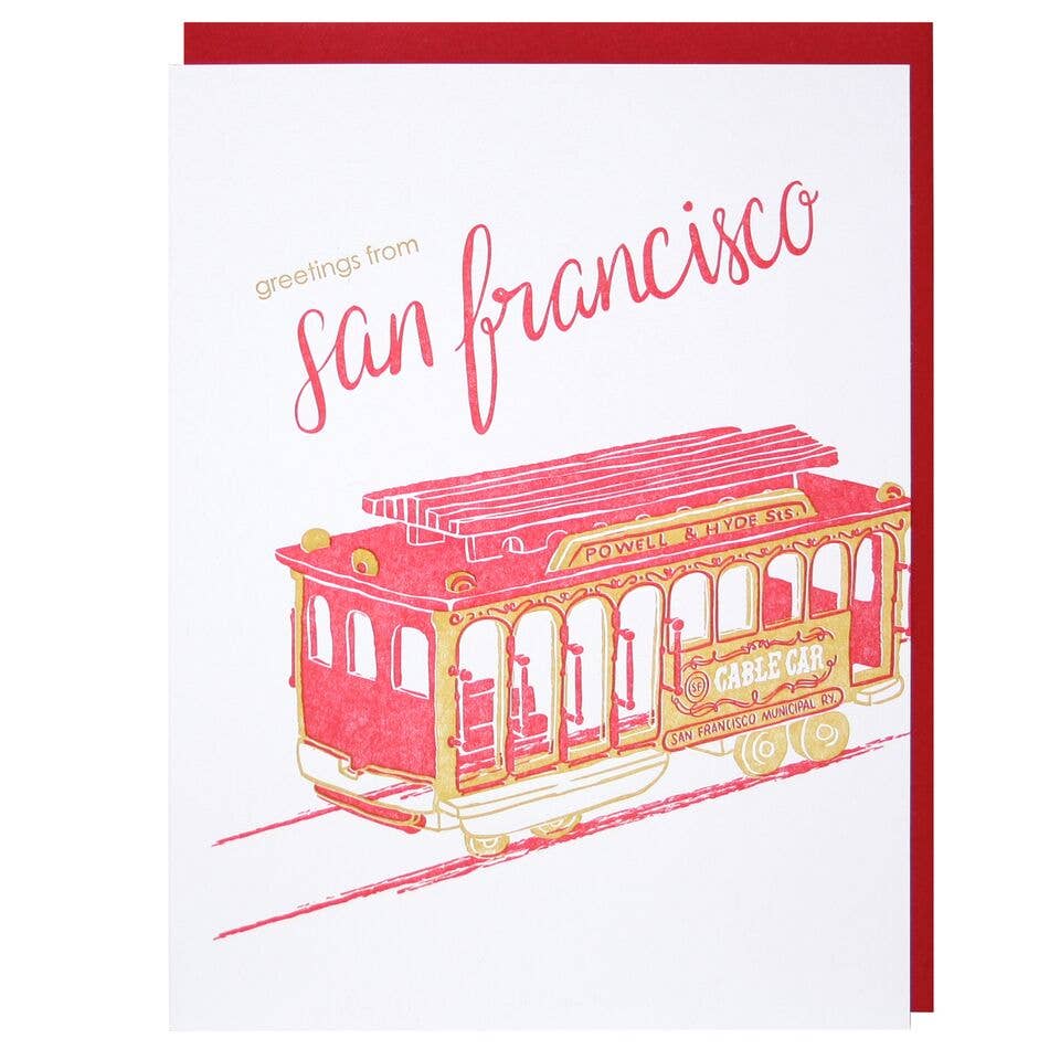 Smudge Ink - San Francisco Greetings Card