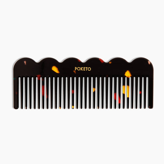 Poketo - Wave Comb in Black Amber