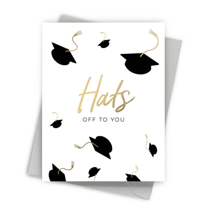 Fine Moments - Graduation Greeting Card - Hats Off to You