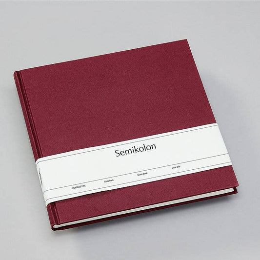 Semikolon - Heritage Line - Guest Book: Burgundy