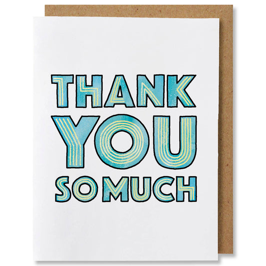 NANU Studio - Thank You So Much - Illustrated Typography Thanks Card