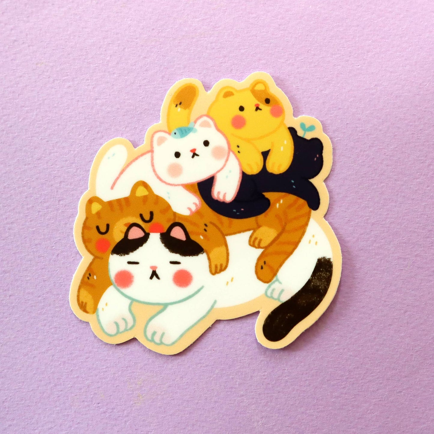 Yay! It's Vica - Kitty Pile Sticker