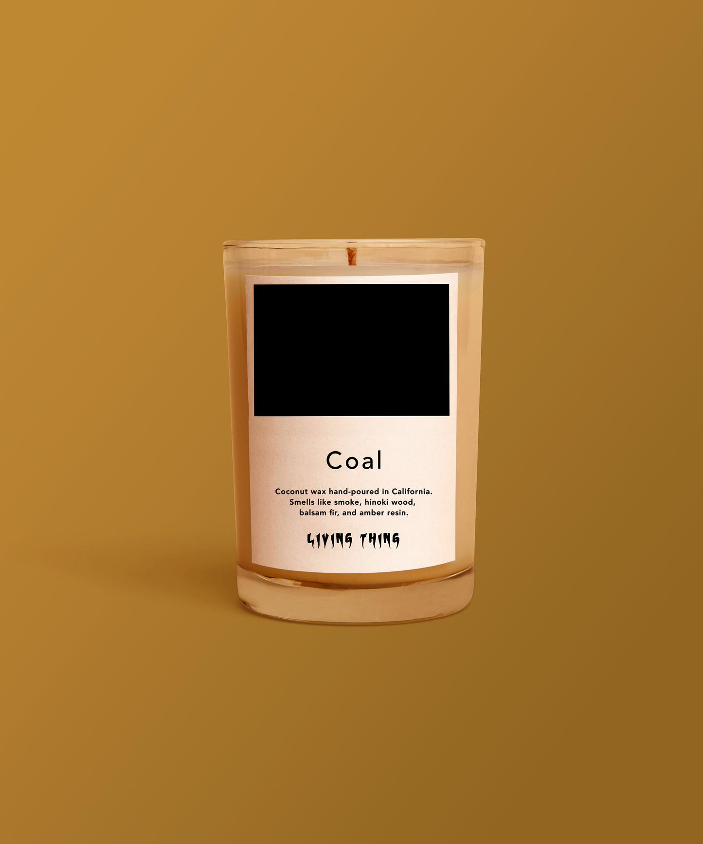 Living Thing - Coal: Smoke, Amber + Hinoki Holiday Candle