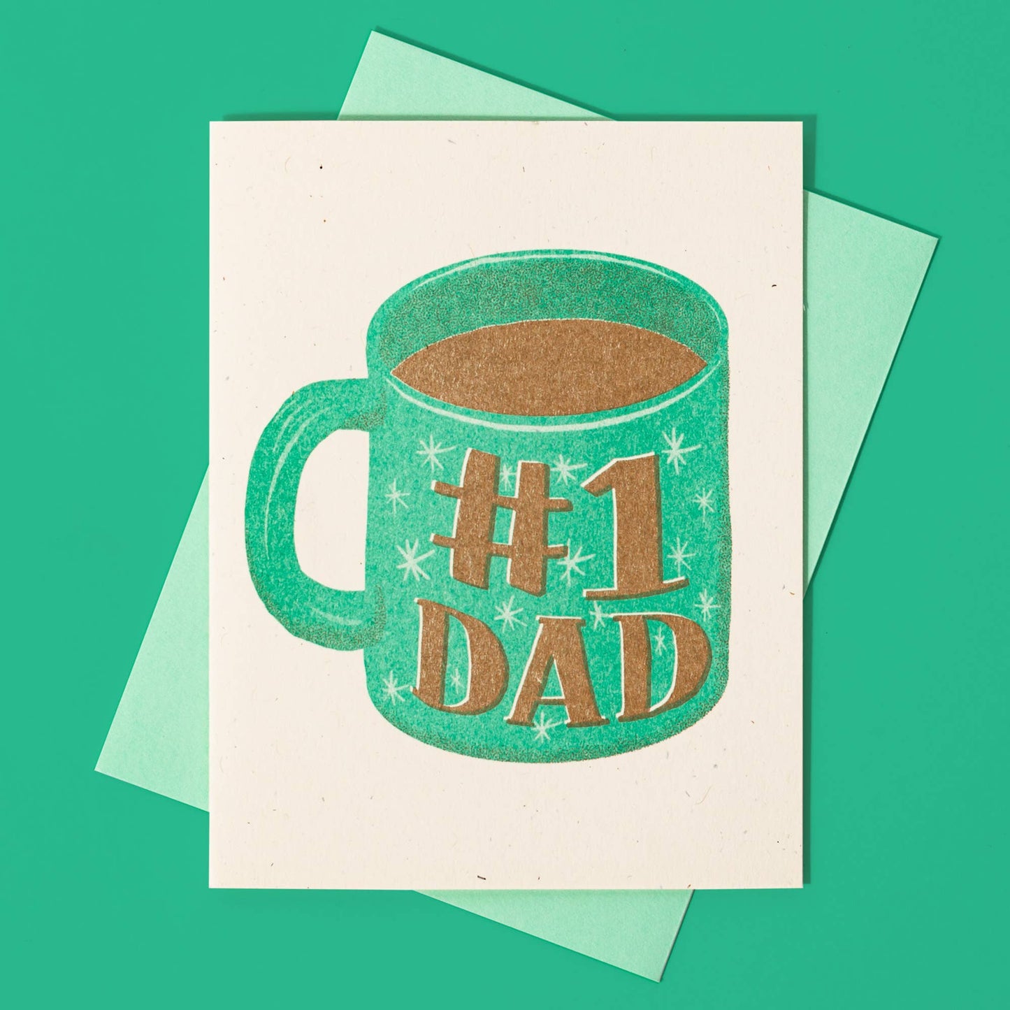 Bromstad Printing Co. - #1 Dad Mug - Risograph Card