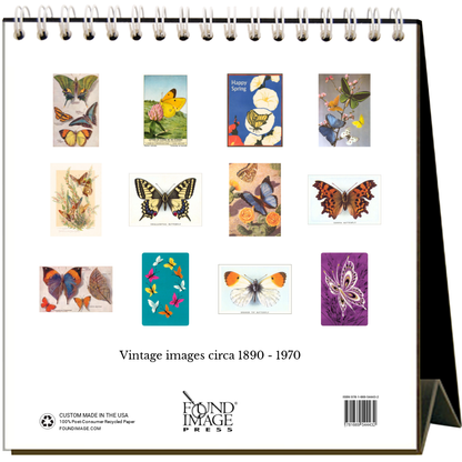 Found Image Press - 2025 Butterflies Easel Desk Calendar