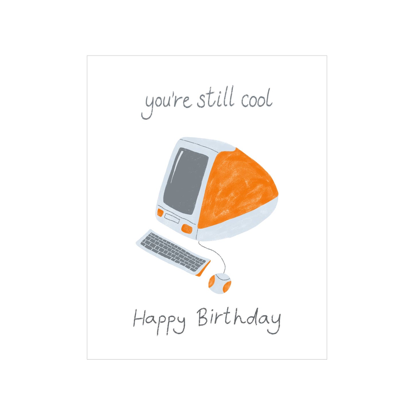 Courtney Beyer Design - IMac Apple Computer Birthday Greeting Card