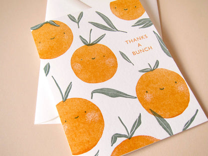 Homework Letterpress -  Thank You Oranges