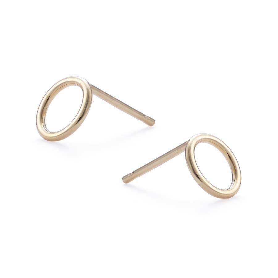 Baleen - Small Open Circle Studs - Gold