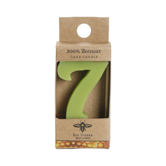 Big Dipper Wax Works - Birthday Number Cake Candles: No. 7