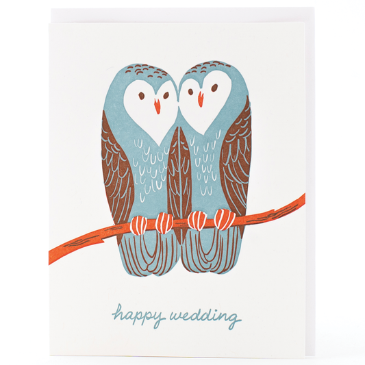 Smudge Ink - Loving Owls Wedding Card