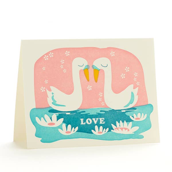 Ilee Papergoods - Swans Love Notecard