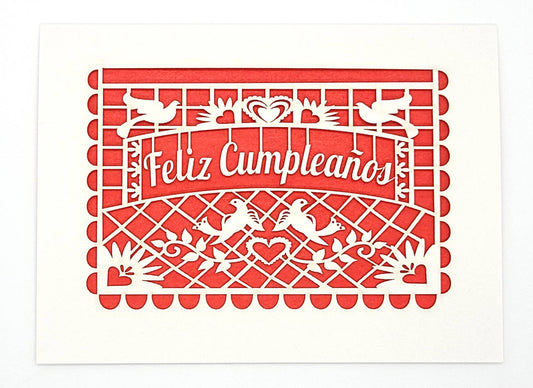 two hermanas - Feliz Cumpleanos - Papel Picado: Red, A2