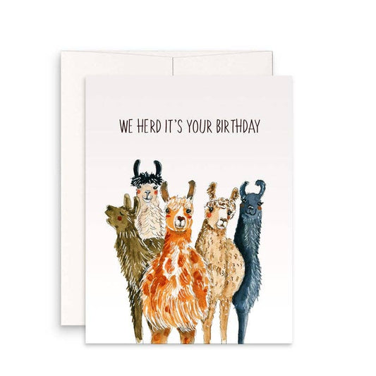 Liyana Studio - Llamas Friends Herd - Funny Birthday Card