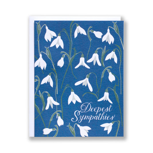 Banquet Workshop - Snowdrops Sympathies Note Card