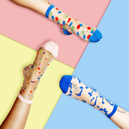 Poketo - Sheer Socks Confetti - One Size