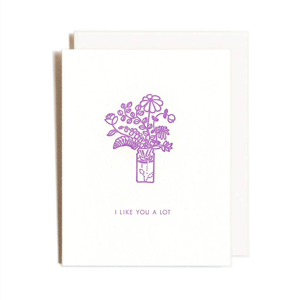 Homework Letterpress - I Like You A Lot Bouquet