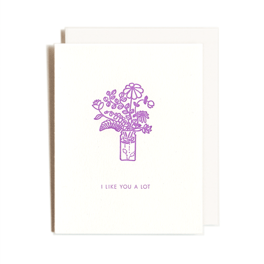 Homework Letterpress - I Like You A Lot Bouquet