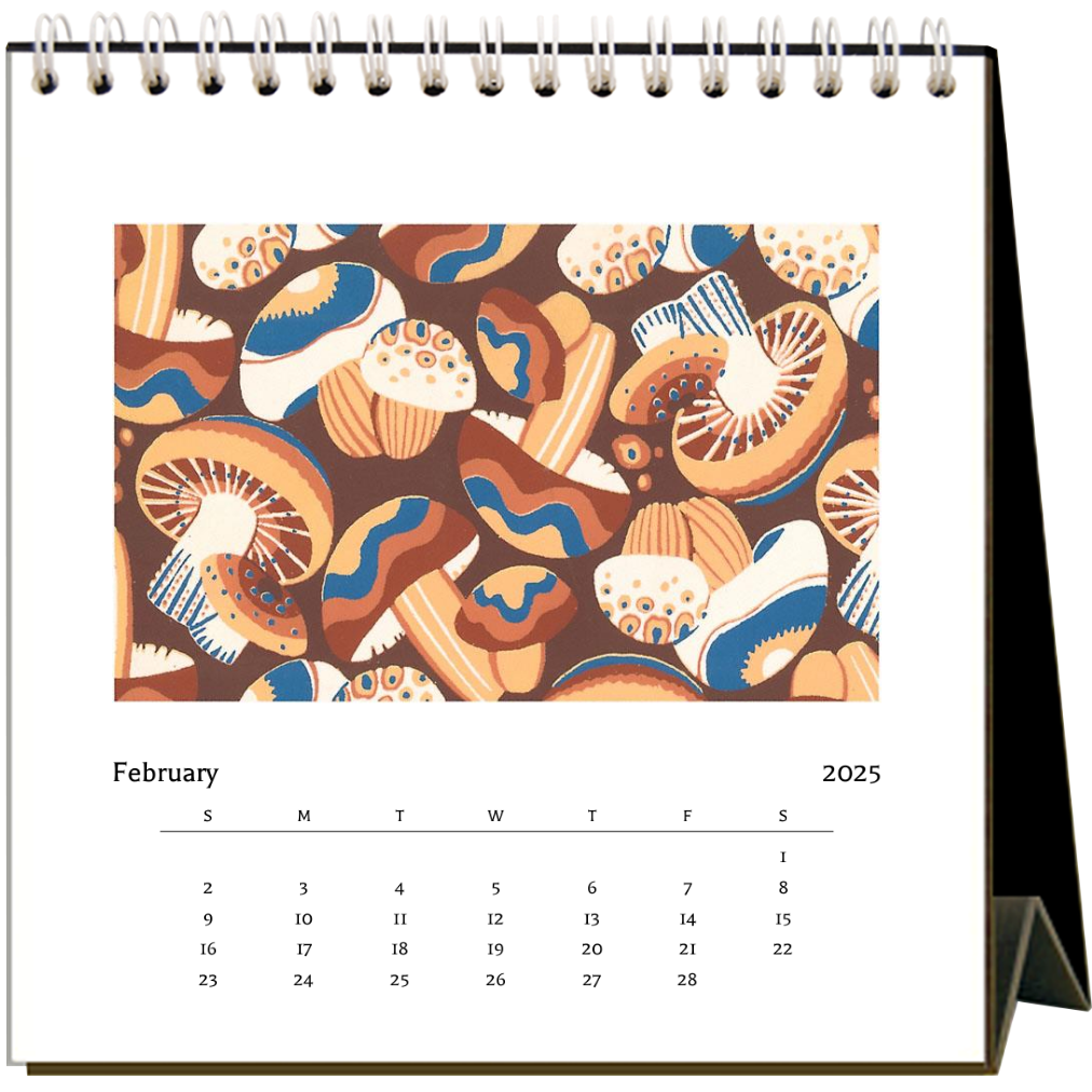 Found Image Press - 2025 Mushrooms Easel Desk Calendar