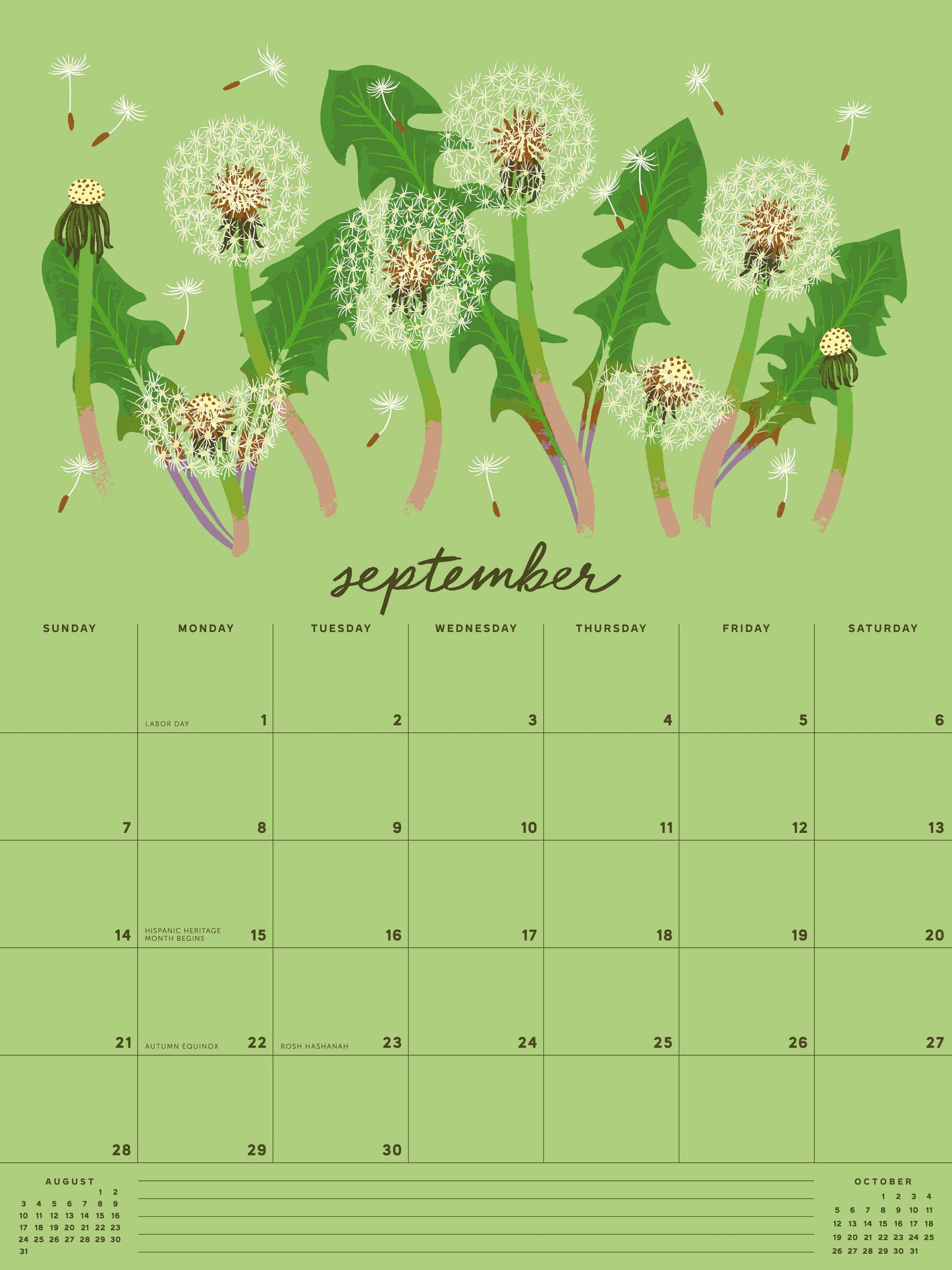 Smudge Ink - 2025 Flourish Wall Calendar