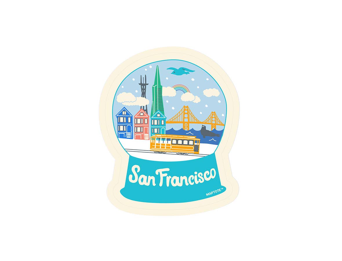 Maptote - San Francisco Snowglobe Sticker