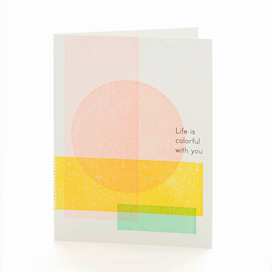 Ilee Papergoods - Life Is Colorful With You Notecard