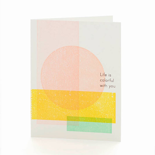 Ilee Papergoods - Life Is Colorful With You Notecard