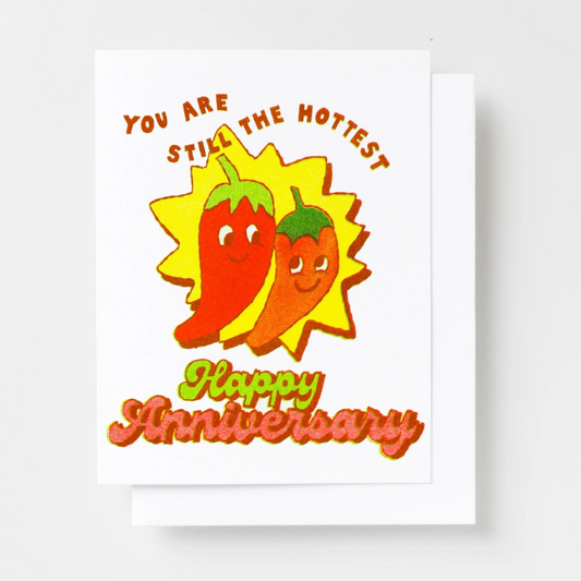 Yellow Owl Workshop - Still the Hottest Happy Anniversary Risograph Card