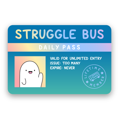 Maison Chanamon - Struggle Bus Holographic Sticker