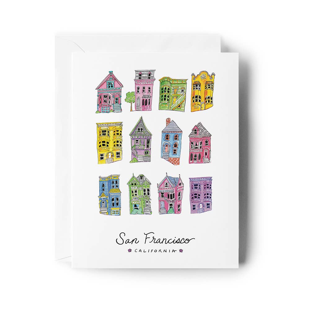 Brenna Daugherty - San Francisco Colorful Houses Card