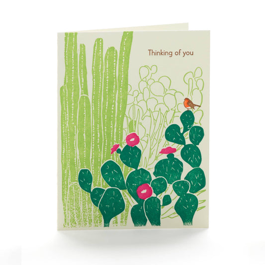 Ilee Papergoods - Cactus "Thinking of you" Notecard