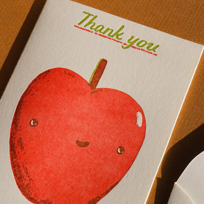 Homework Letterpress - Thank you Apple