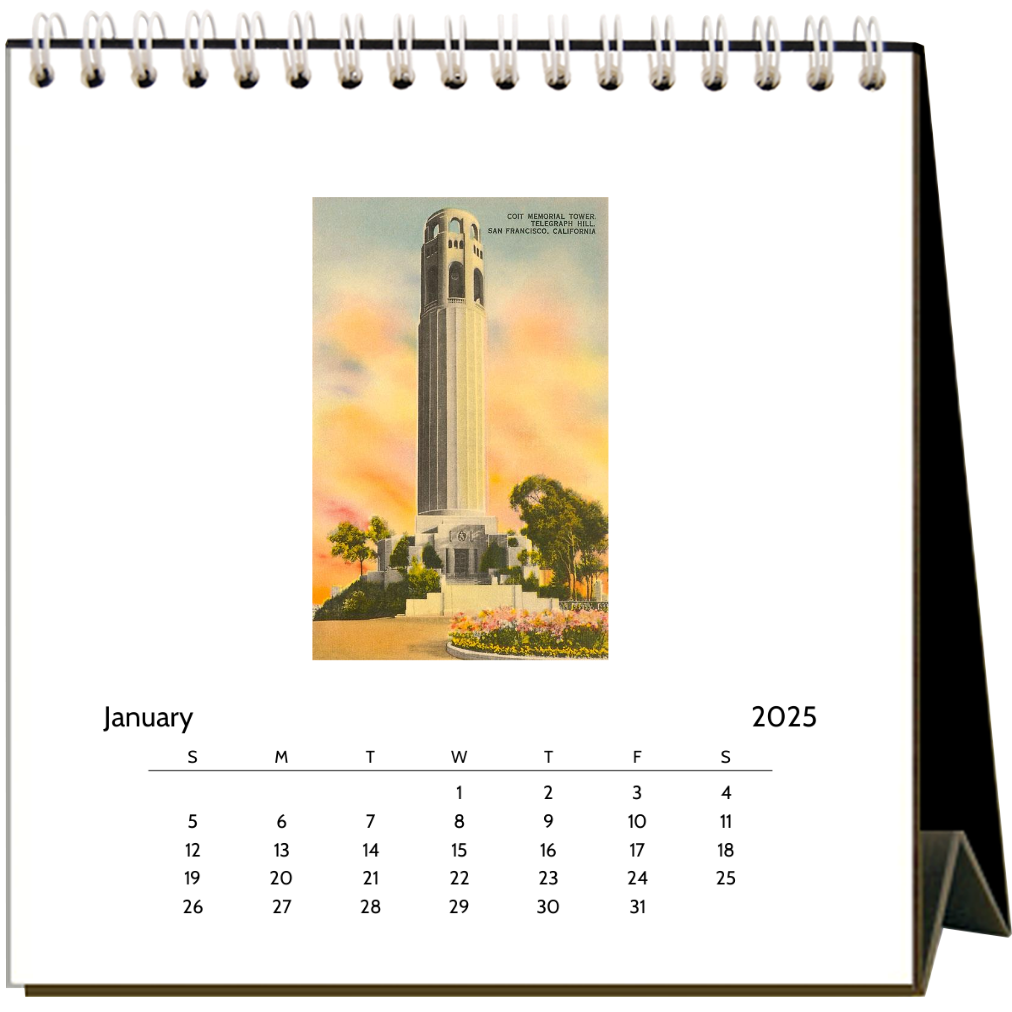 Found Image Press - 2025 San Francisco Easel Desk Calendar