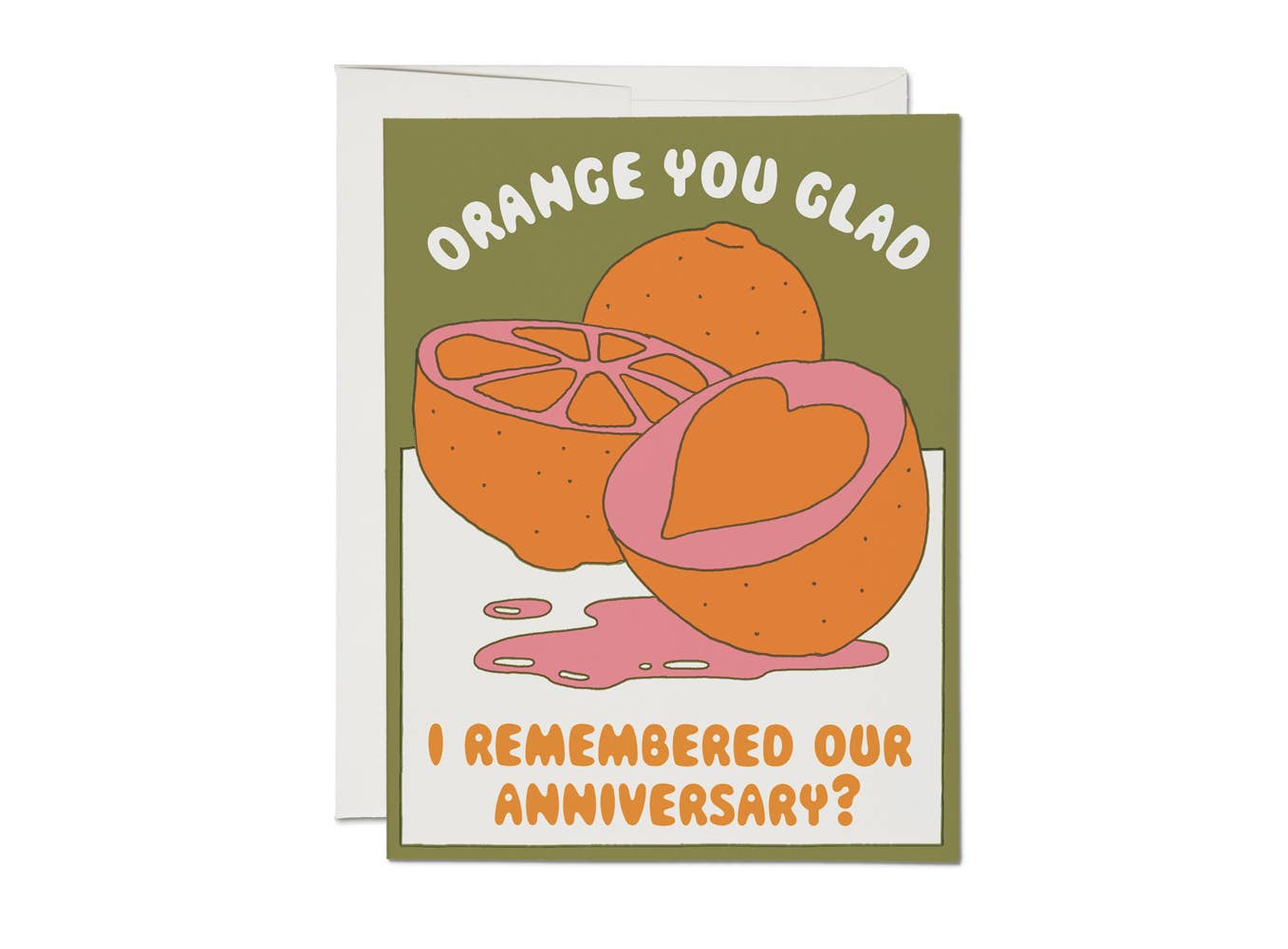 Red Cap Cards - Orange You Glad anniversary