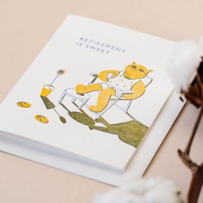 Homework Letterpress - Retirement Bear