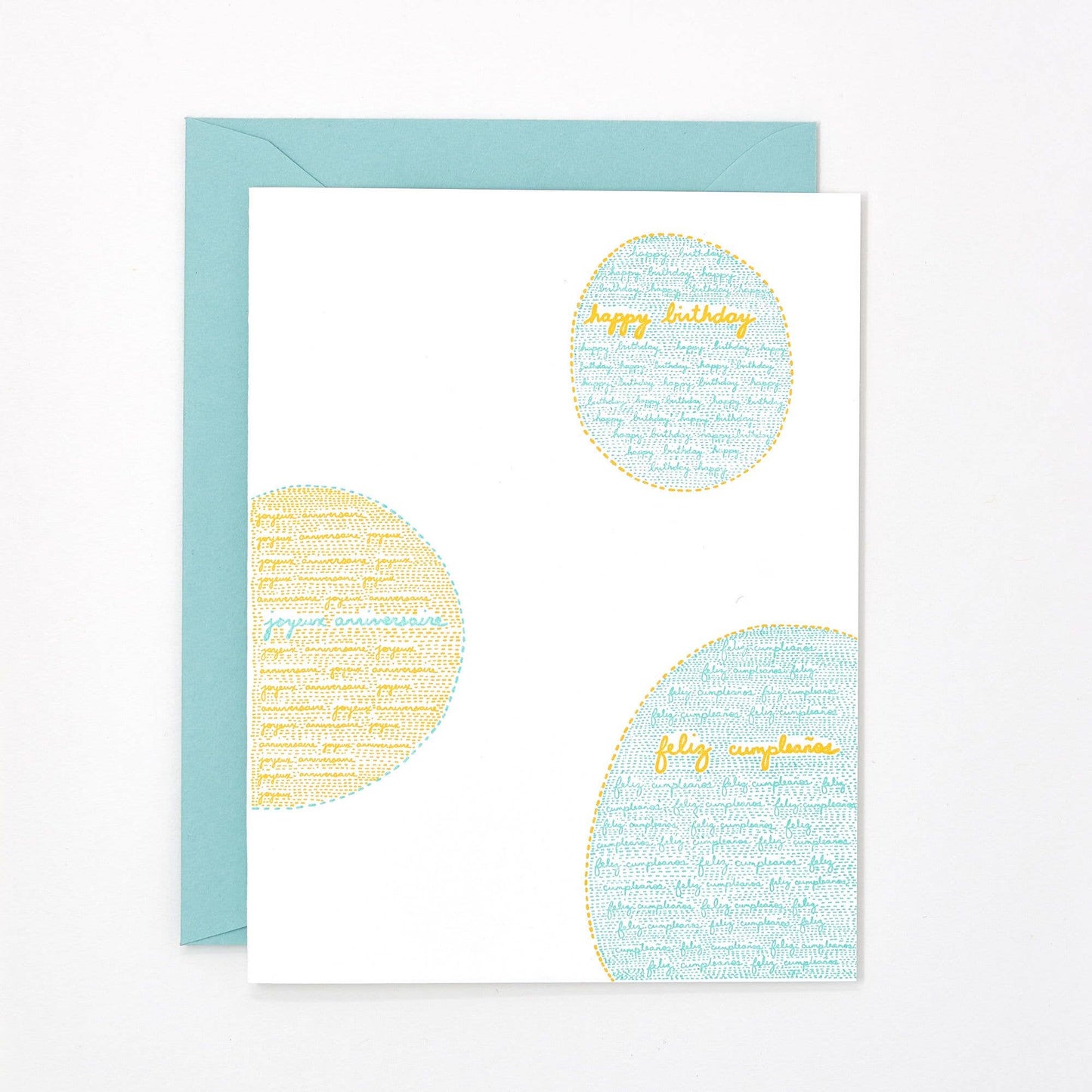 Helen Edna - Birthday Languages Letterpress Card