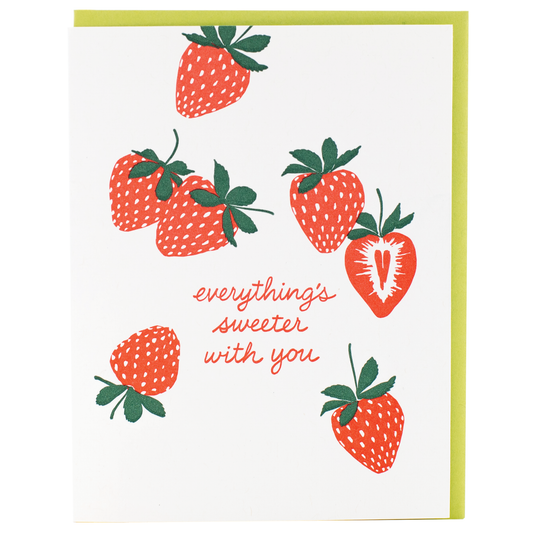 Smudge Ink - Sweet Strawberries Love Card