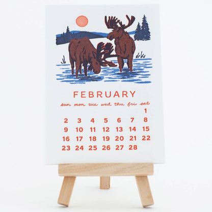 Smudge Ink - 2025 Forest Friends Letterpress Desk Calendar