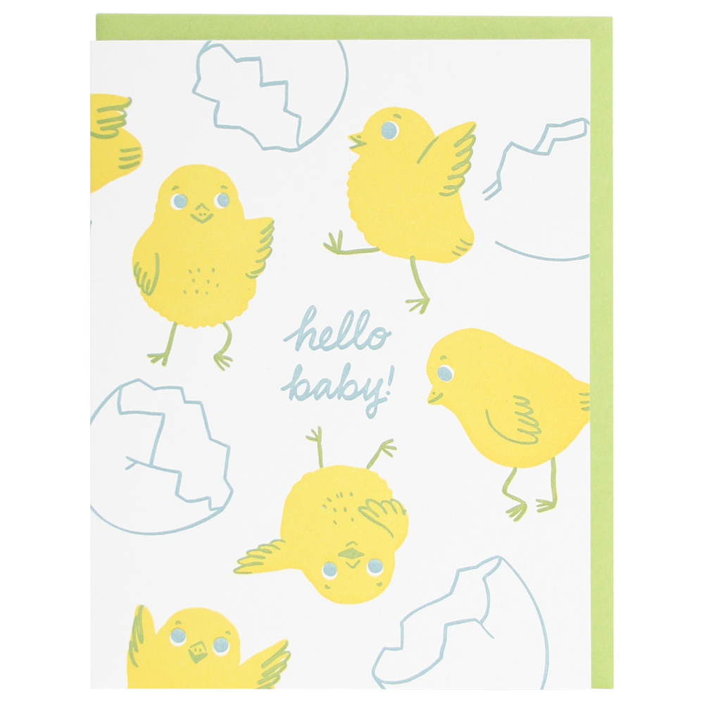 Smudge Ink - Chicks Baby Card