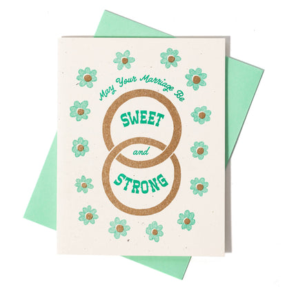 Bromstad Printing - Sweet & Strong Marriage - Risograph Greeting Card