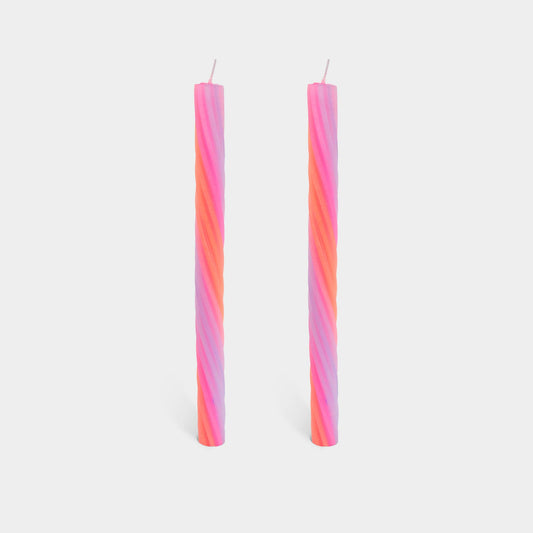 Lex Pott - Rope Candle Sticks by Lex Pott - Orange (2 pack)