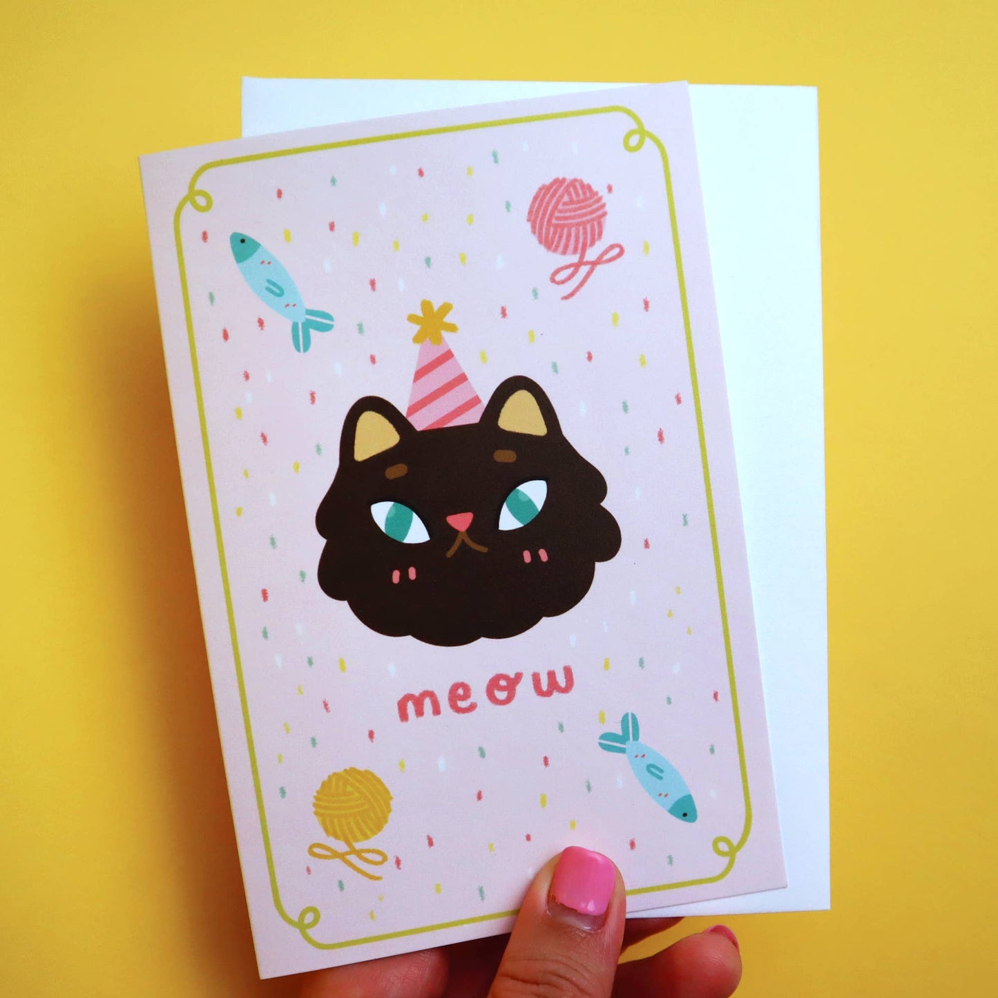 Yay! It's Vica - Meow Birthday Celebration Greeting Card